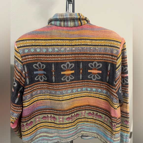 More by Lata Vintage Women Tapestry Jacket M Boho Aztec Southwestern Woven Multi - Picture 2 of 11